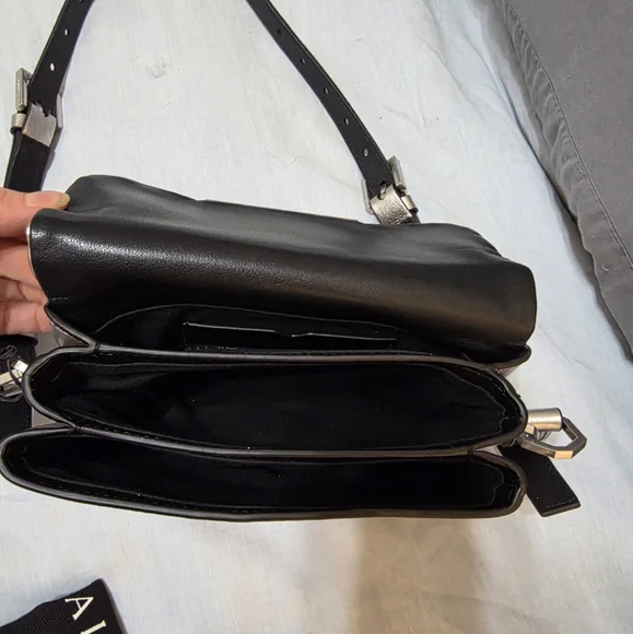 NWT AllSaints Jupiter Metallic Leather Crossbody Bag - Picture 6 of 14